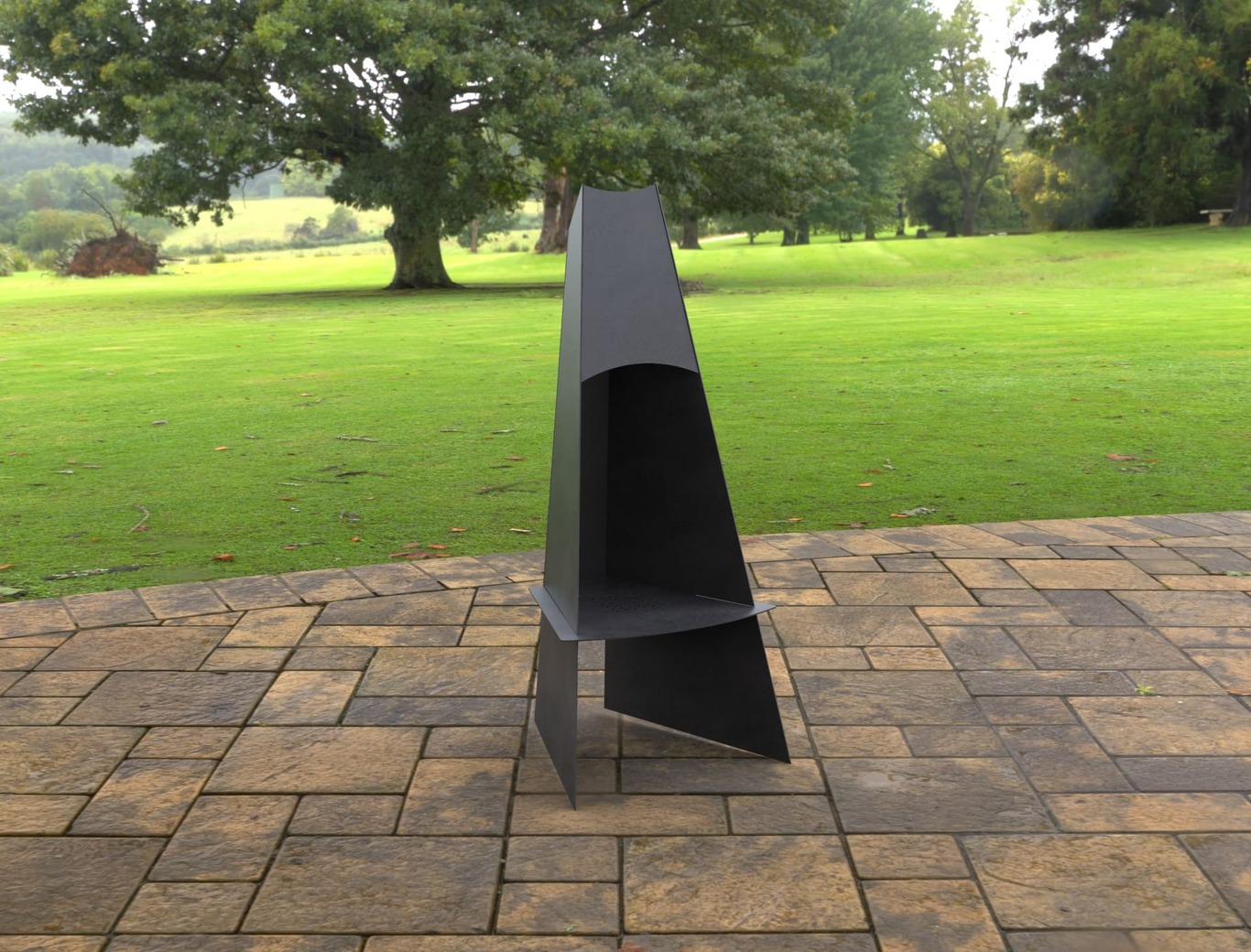 Lareira Externa Uni de Jardim. Arquivos DXF e SVG para corte a laser e plasma. Lareira Externa Pirâmide. Фото 9