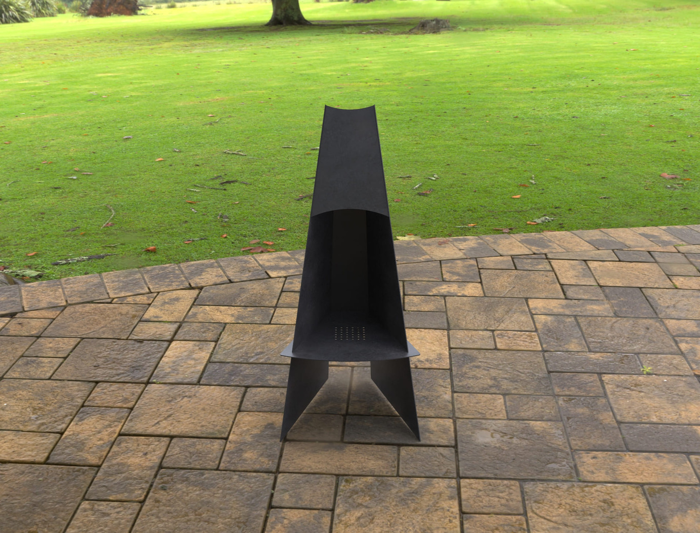 Lareira Externa Uni de Jardim. Arquivos DXF e SVG para corte a laser e plasma. Lareira Externa Pirâmide. Фото 10