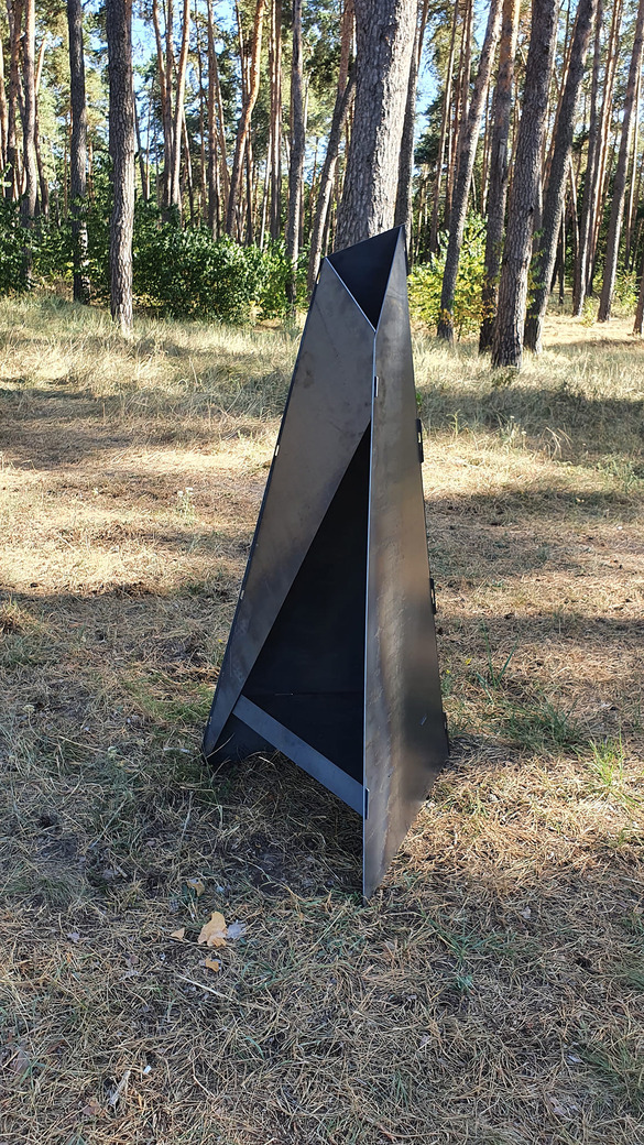 Patio Fireplace V1 59". DXF files for laser, plasma cutting. Chiminea Fire Pit. Фото 5