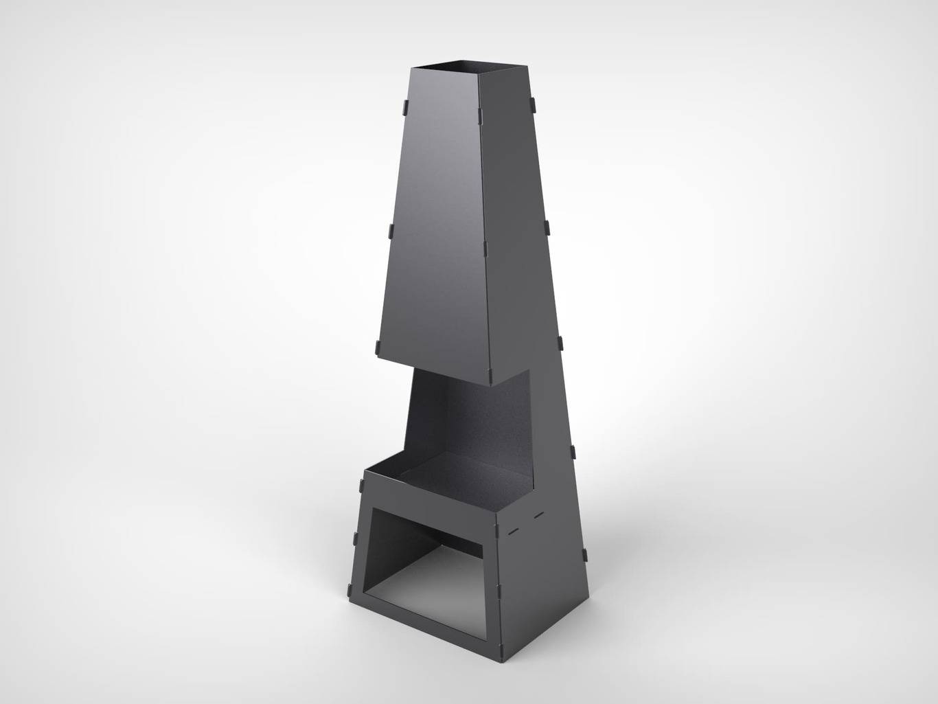 Caminetto da Giardino Pieghevole V2 1500 mm. File DXF per taglio laser, plasma. Braciere Chiminea. Фото 4