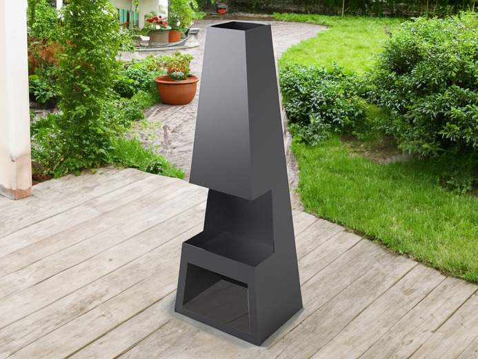 Backyard Welded Fireplace V2 59". DXF files for laser, plasma cutting. Chiminea Fire Pit