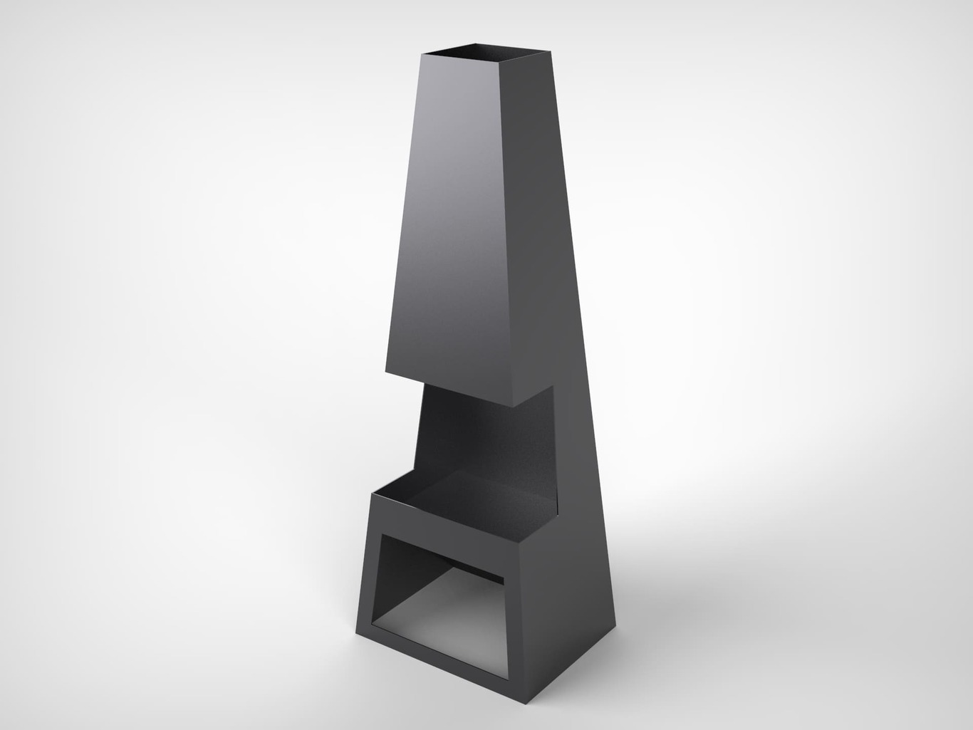 Backyard Welded Fireplace V2 59". DXF files for laser, plasma cutting. Chiminea Fire Pit. Фото 4