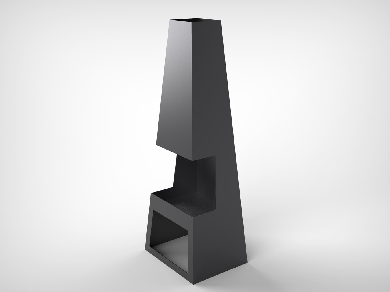 Backyard Welded Fireplace V2 59". DXF files for laser, plasma cutting. Chiminea Fire Pit. Фото 2