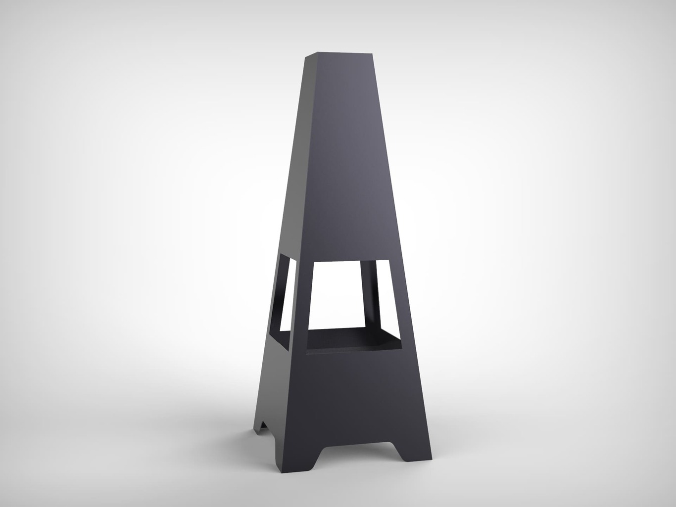 Patio Fireplace V5 59". DXF files for laser, plasma cutting. Chiminea Fire Pit. Фото 3