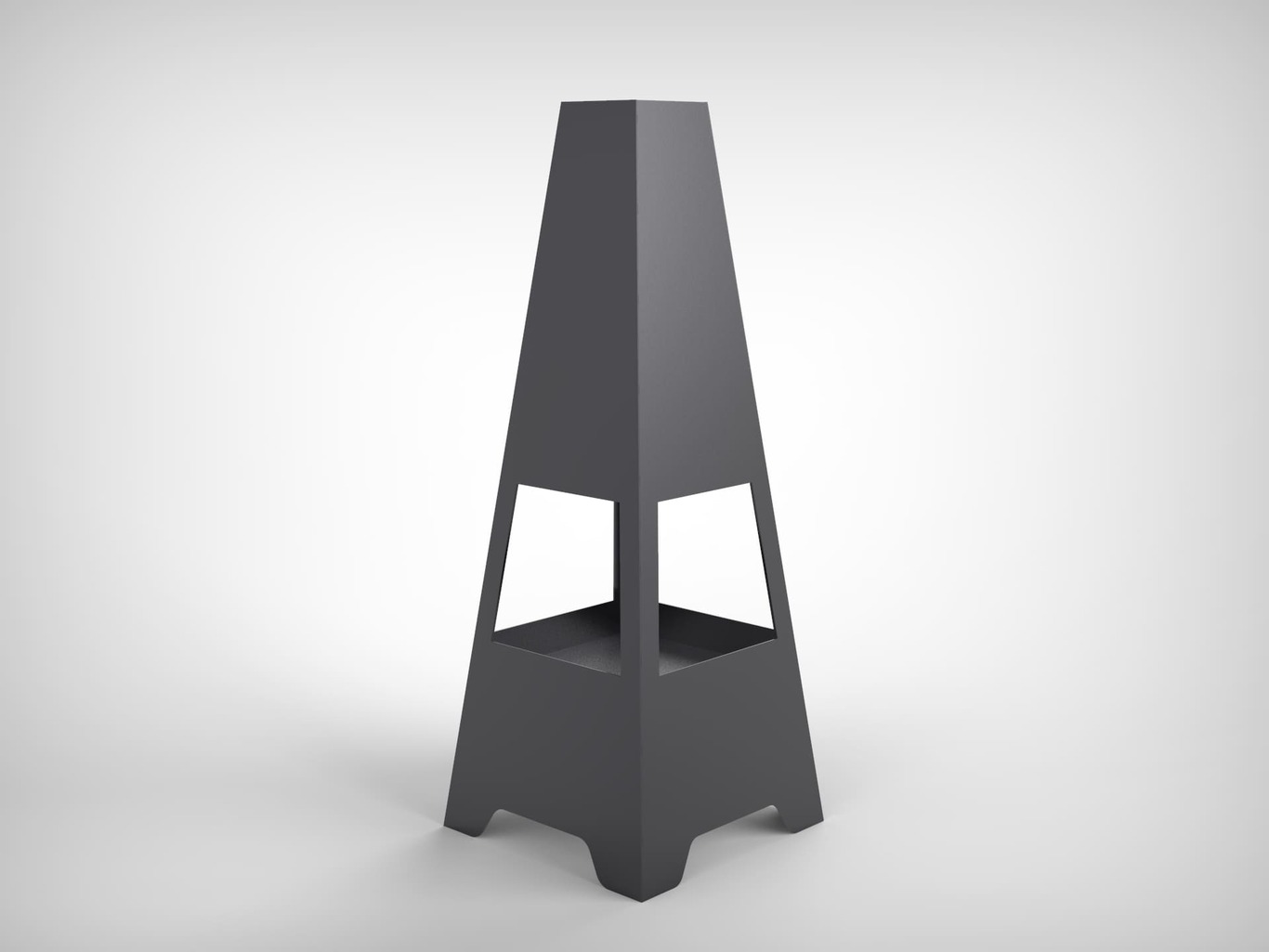 Patio Fireplace V5 59". DXF files for laser, plasma cutting. Chiminea Fire Pit. Фото 5