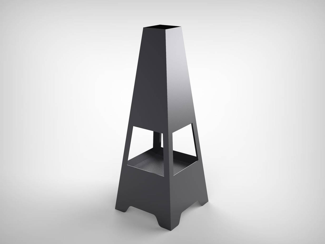 Patio Fireplace V5 59". DXF files for laser, plasma cutting. Chiminea Fire Pit. Фото 4
