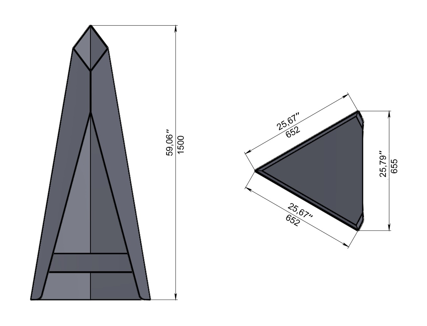 Backyard Fireplace V6 59". DXF files for laser, plasma cutting. Chiminea Fire Pit. Фото 8