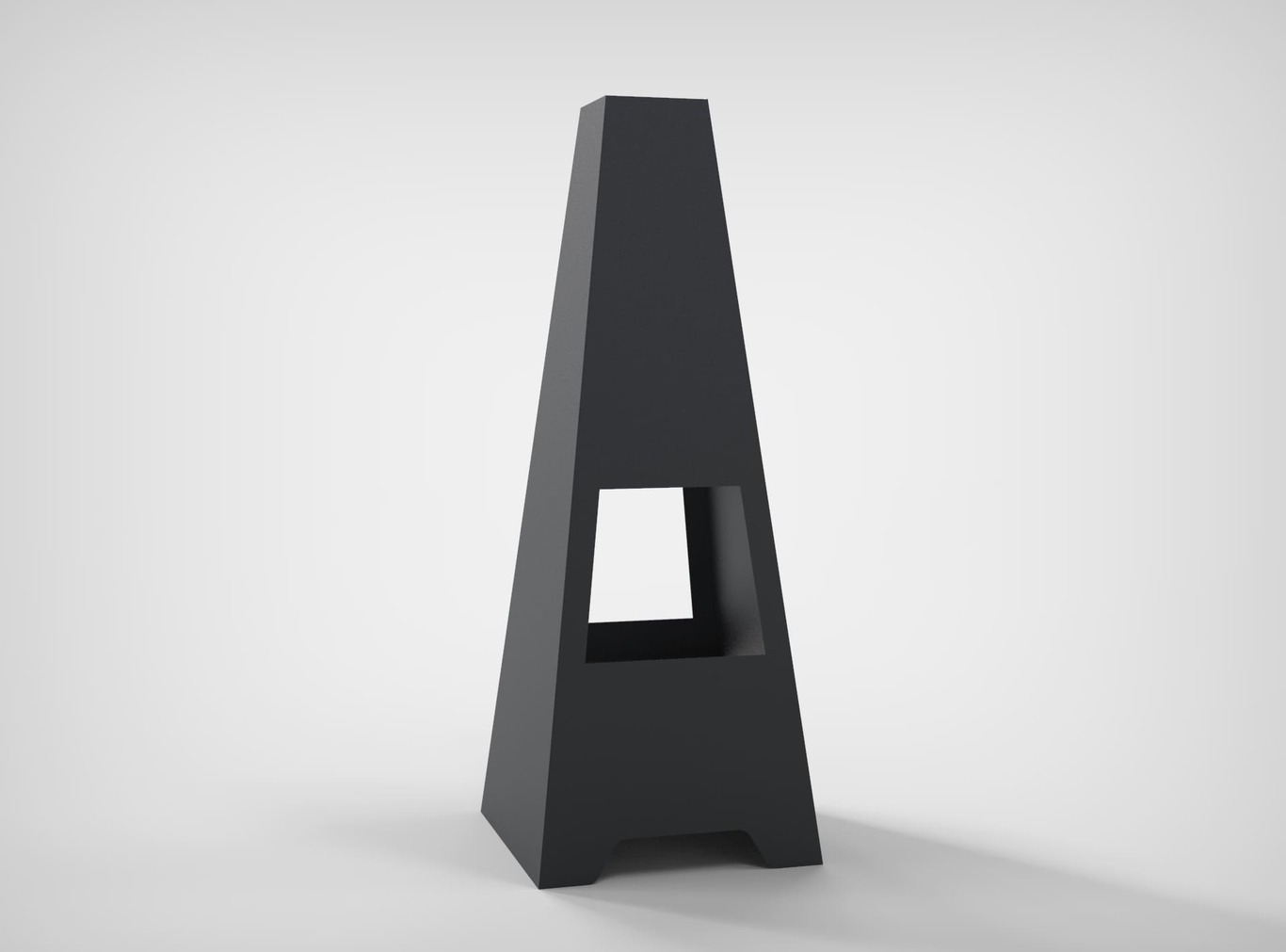 Lareira V7 1500 mm de Jardim. Arquivos DXF para corte a laser e plasma. Lareira Externa Pirâmide. Фото 3