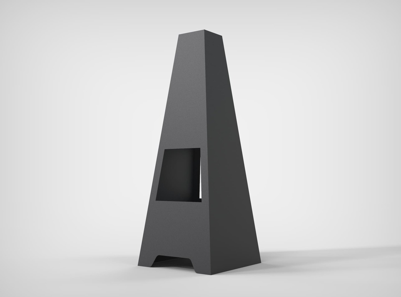 Lareira V7 1500 mm de Jardim. Arquivos DXF para corte a laser e plasma. Lareira Externa Pirâmide. Фото 2