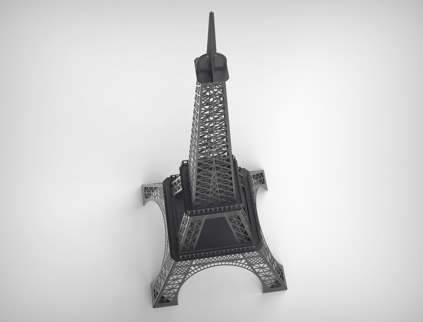 Caminetto da Giardino Torre Eiffel. File DXF per taglio laser, plasma. Braciere Chiminea. Фото 9