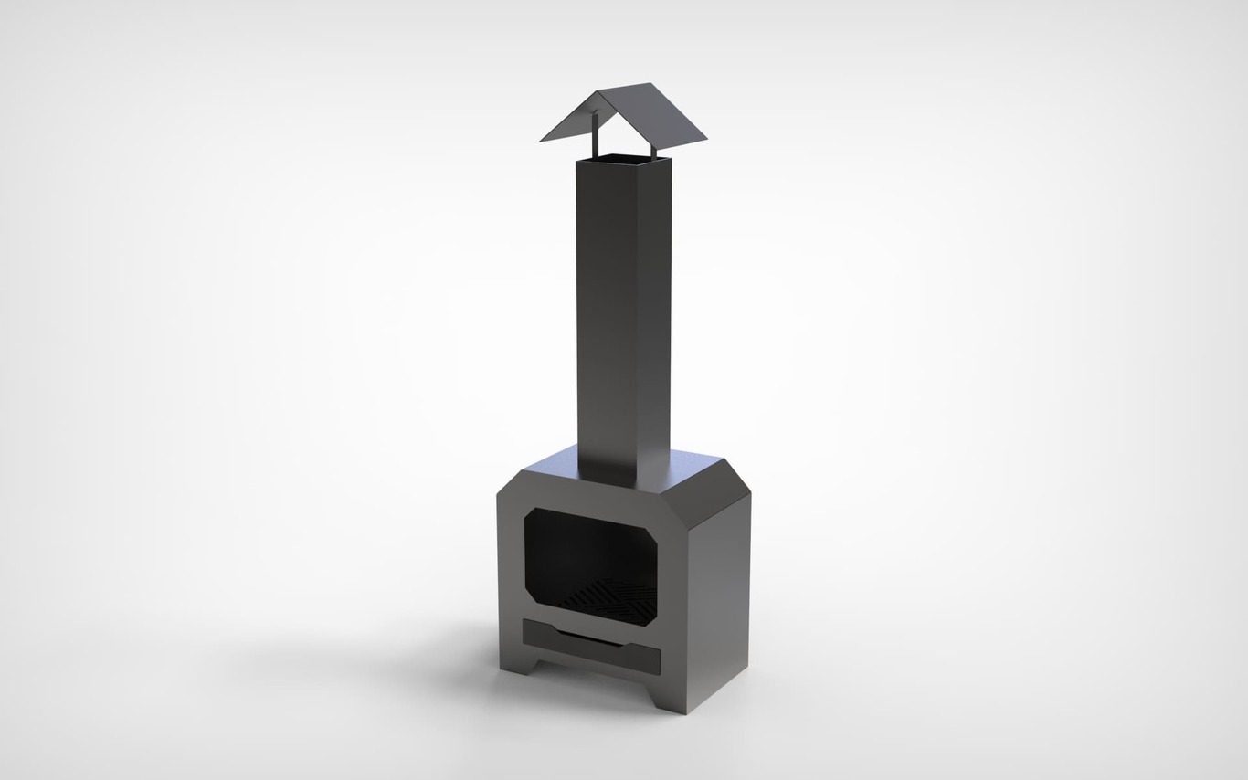 Șemineu exterior tip sobă. Fișiere DXF pentru tăiere cu laser, plasmă. Chiminea. Фото 8