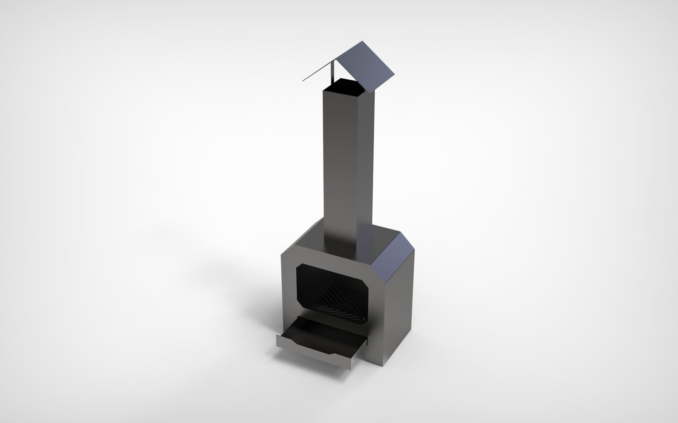 Șemineu exterior tip sobă. Fișiere DXF pentru tăiere cu laser, plasmă. Chiminea. Фото 3