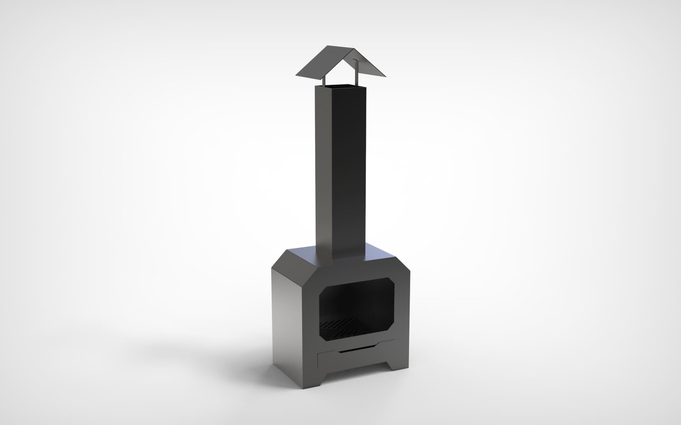 Șemineu exterior tip sobă. Fișiere DXF pentru tăiere cu laser, plasmă. Chiminea. Фото 2