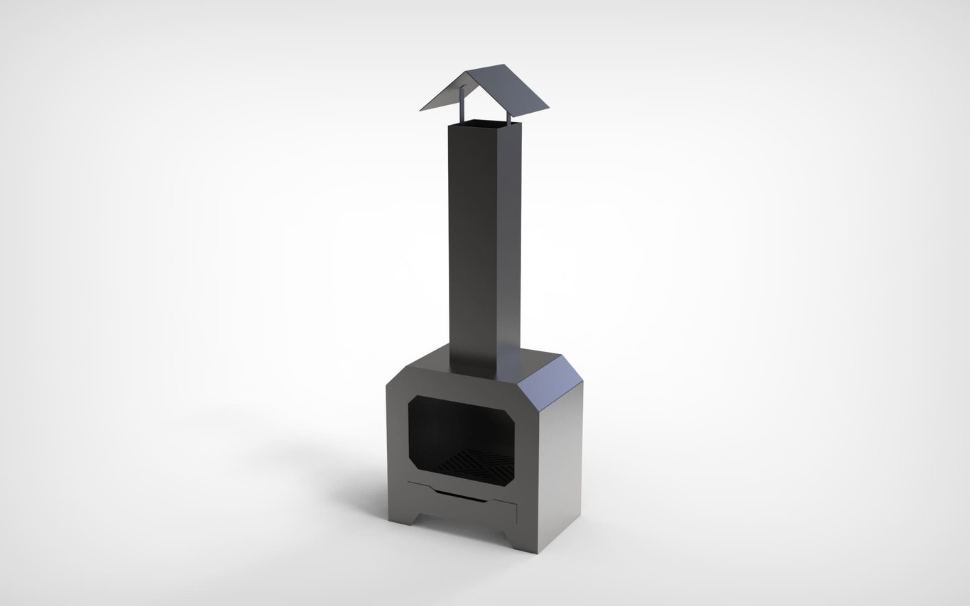 Șemineu exterior tip sobă. Fișiere DXF pentru tăiere cu laser, plasmă. Chiminea. Фото 4