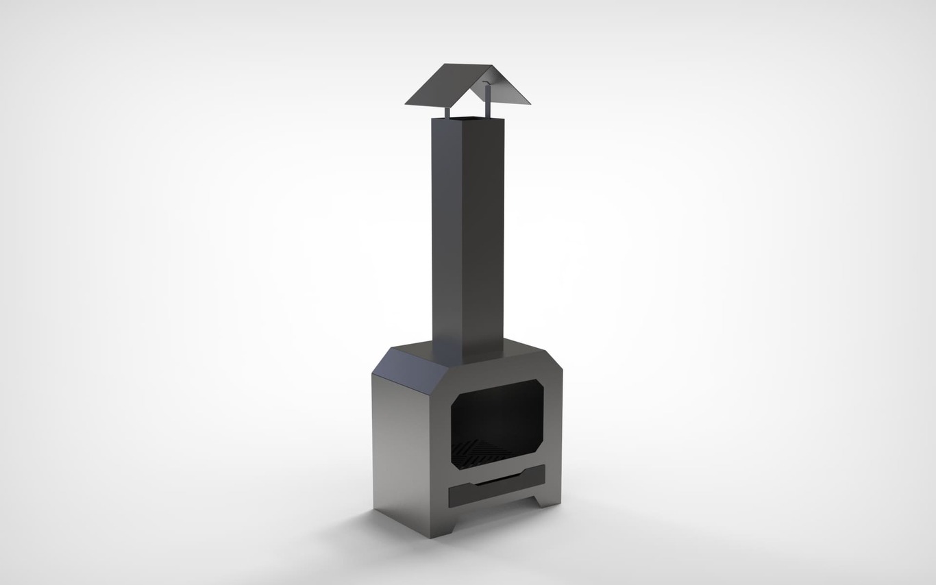 Șemineu exterior tip sobă. Fișiere DXF pentru tăiere cu laser, plasmă. Chiminea. Фото 5