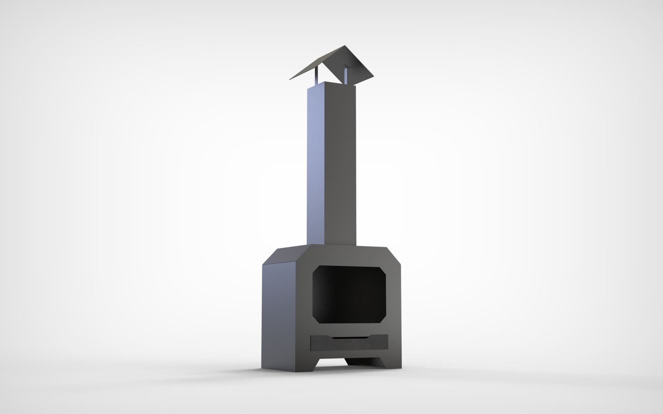 Șemineu exterior tip sobă. Fișiere DXF pentru tăiere cu laser, plasmă. Chiminea. Фото 6