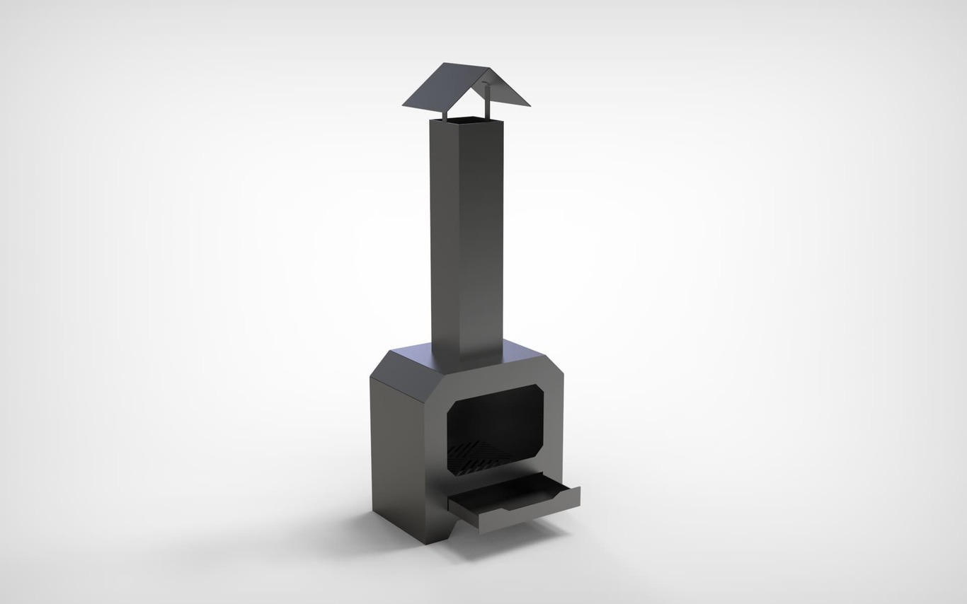 Șemineu exterior tip sobă. Fișiere DXF pentru tăiere cu laser, plasmă. Chiminea. Фото 7
