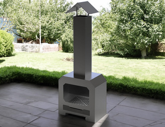 Outdoor Stove Fireplace. DXF files for laser, plasma cutting. Chiminea Fire Pit