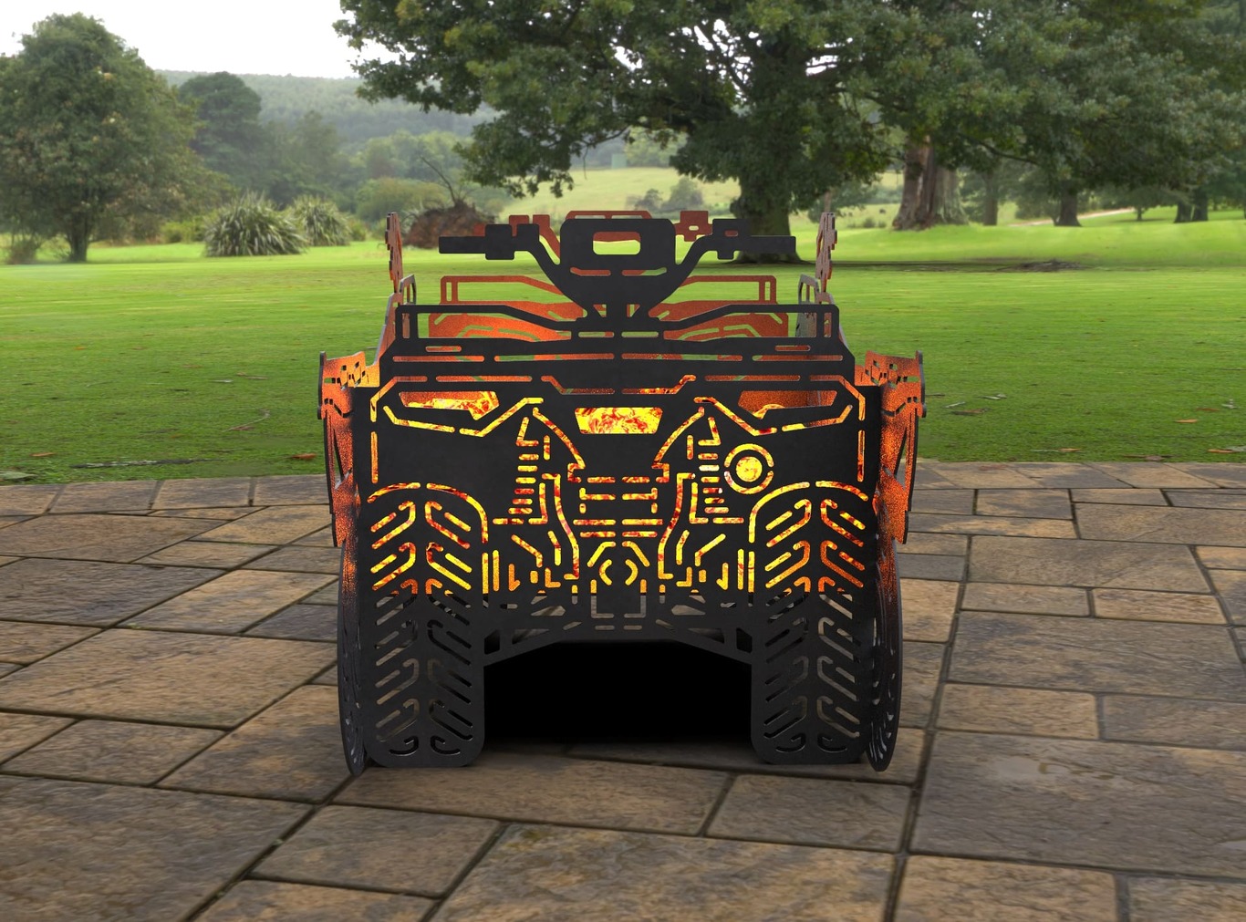 All-terrain Vehicle Fire Pit Grill. DXF, SVG files for laser, plasma cutting. Фото 2