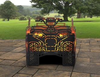 All-terrain Vehicle Fire Pit Grill. DXF, SVG files for laser, plasma cutting