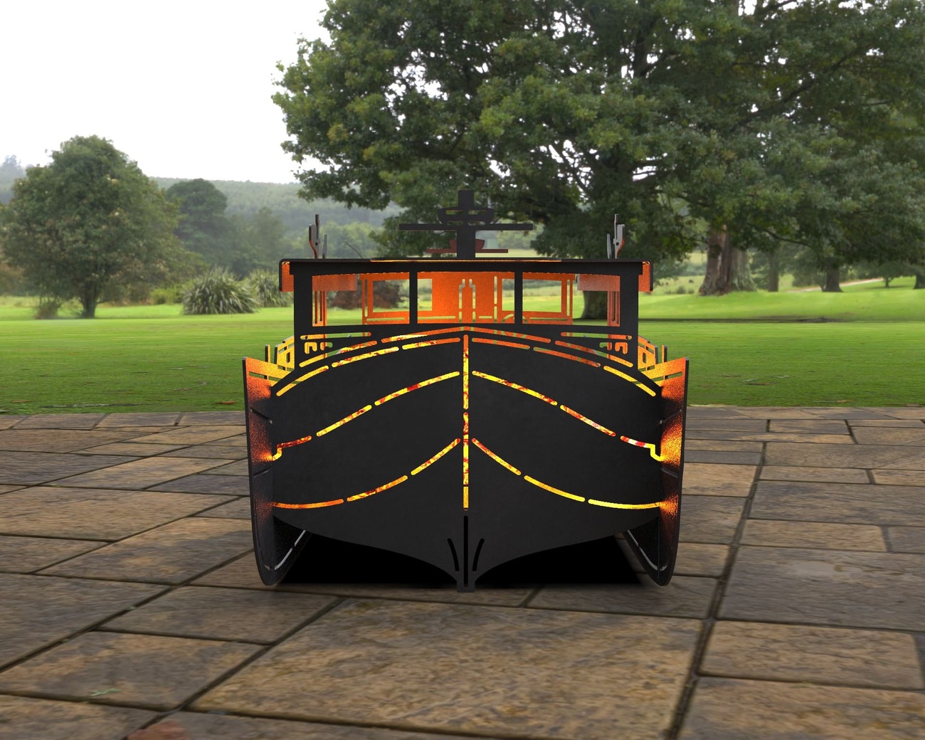 Boat Fire Pit Grill. DXF, SVG files for laser, plasma cutting. Фото 3