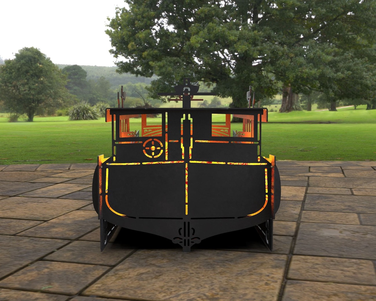 Boat Fire Pit Grill. DXF, SVG files for laser, plasma cutting. Фото 2