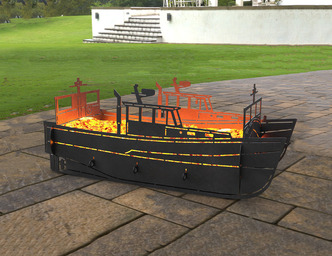 Boat Fire Pit Grill. DXF, SVG files for laser, plasma cutting