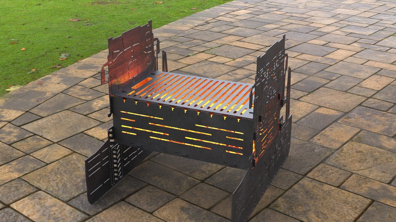 Combine Harvester Fire Pit Grill. DXF, SVG files for laser, plasma cutting. Фото 5