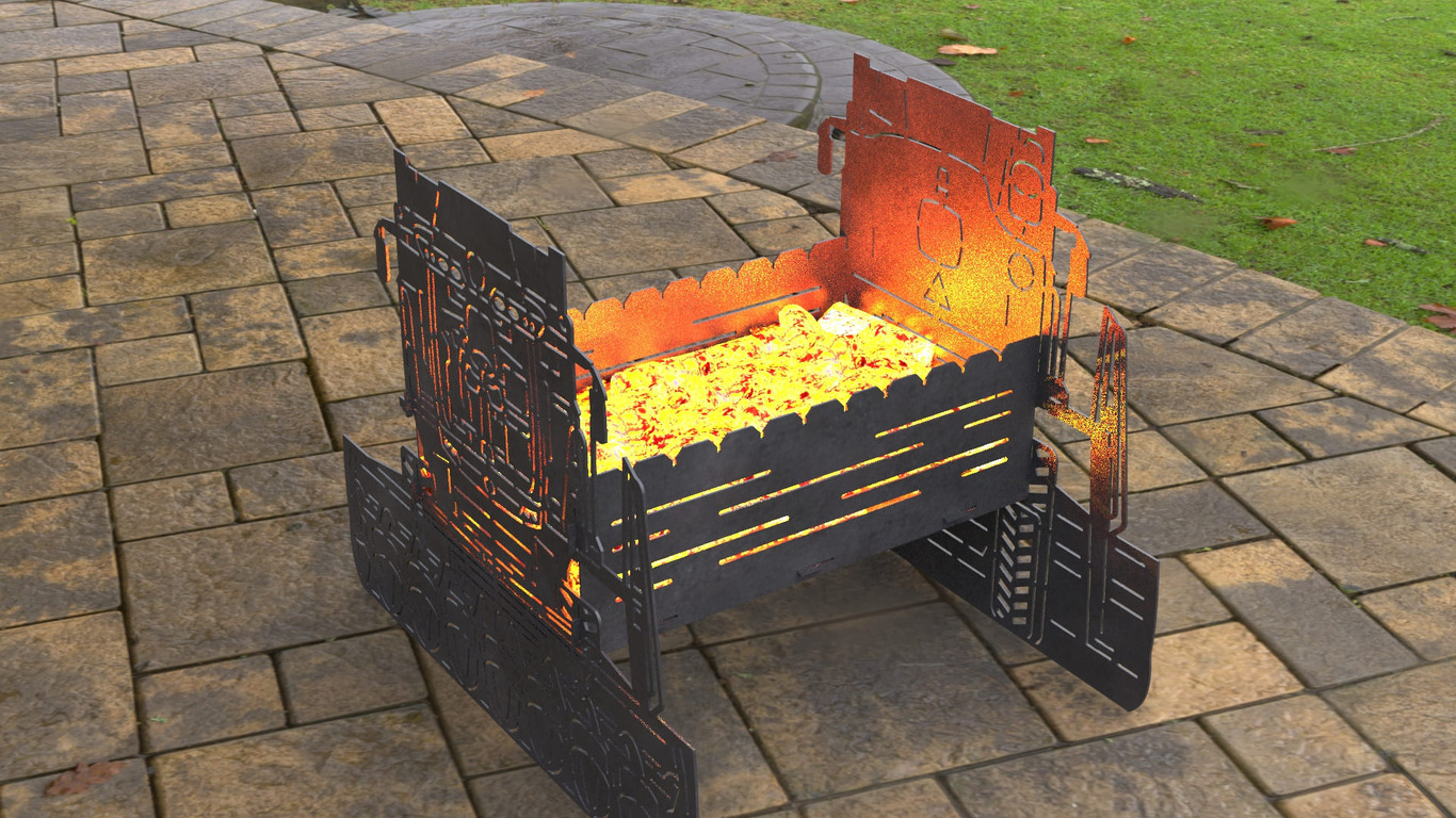 Combine Harvester Fire Pit Grill. DXF, SVG files for laser, plasma cutting. Фото 7