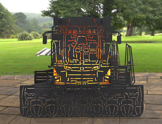Barbecue a Legna Mietitrebbia. File DXF, SVG per taglio laser, plasma