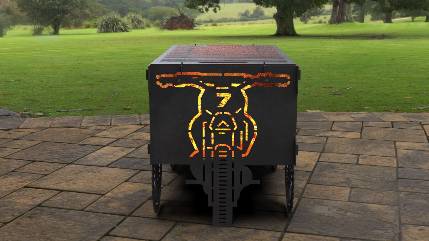 Dirt Bike Fire Pit Grill. DXF, SVG files for laser, plasma cutting. Фото 2