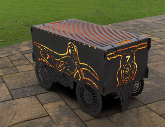 Dirt Bike Fire Pit Grill. DXF, SVG files for laser, plasma cutting