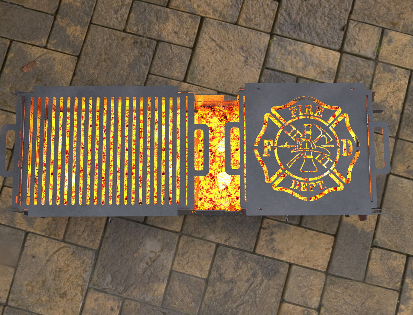 Barbecue a Legna Camion dei Pompieri. File DXF, SVG per taglio laser, plasma. Фото 7