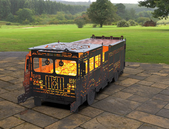 Fire truck Fire Pit Grill. DXF, SVG files for laser, plasma cutting
