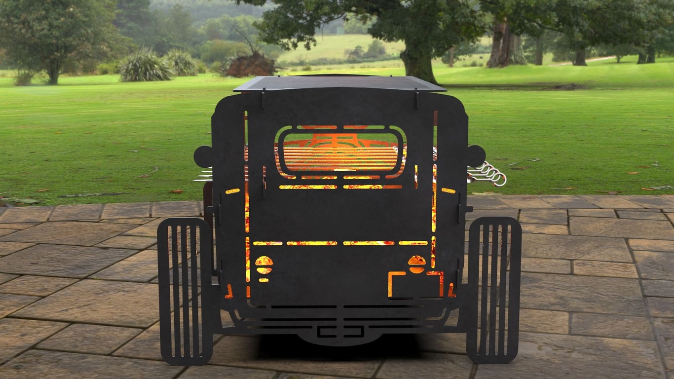Hot Rod Fire Pit Grill. DXF, SVG files for laser, plasma cutting. Фото 2