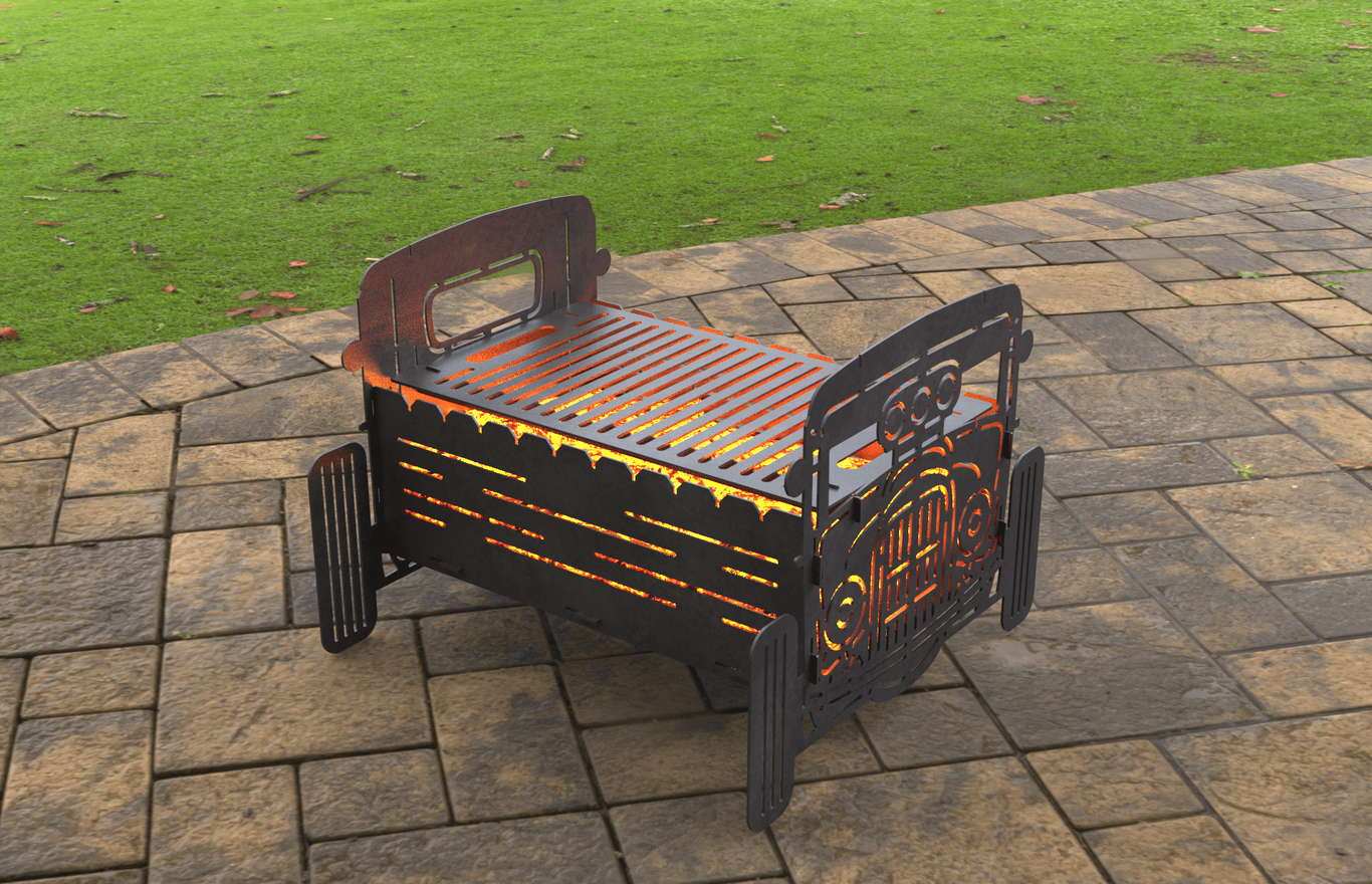 Hot Rod Fire Pit Grill. DXF, SVG files for laser, plasma cutting. Фото 5