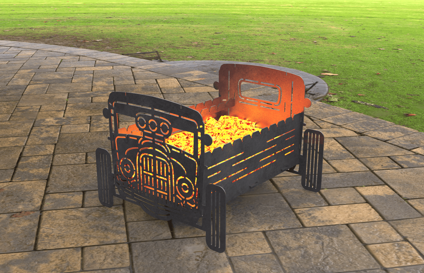 Hot Rod Fire Pit Grill. DXF, SVG files for laser, plasma cutting. Фото 7