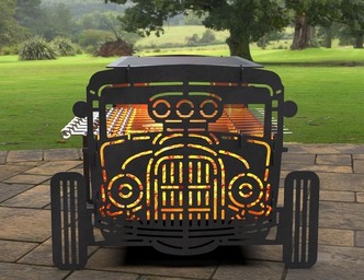 Hot Rod Fire Pit Grill. DXF, SVG files for laser, plasma cutting
