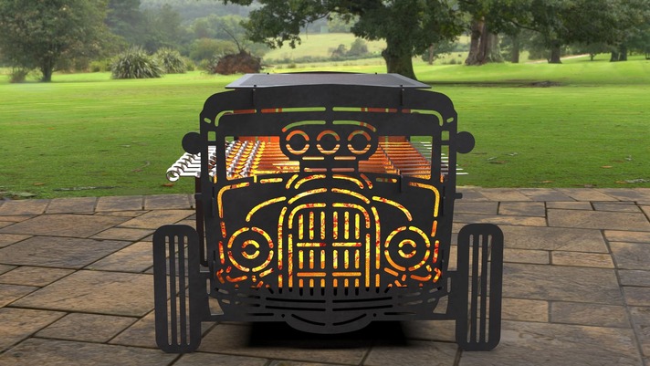 Hot Rod Fire Pit Grill. DXF, SVG files for laser, plasma cutting