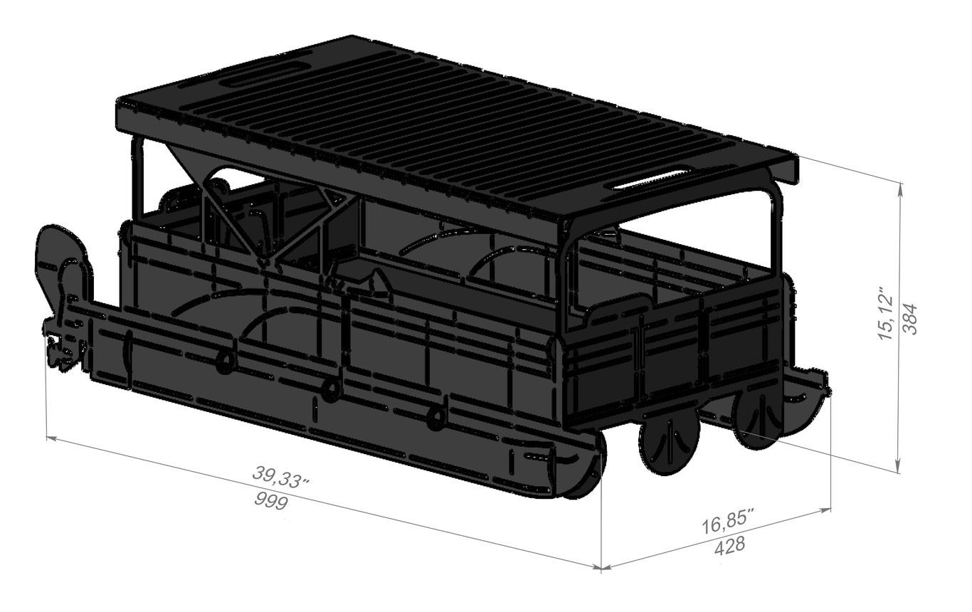 Pontoon Boat Fire Pit Grill. DXF, SVG files for laser, plasma cutting. Фото 11
