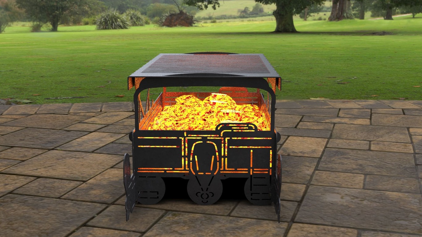 Pontoon Boat Fire Pit Grill. DXF, SVG files for laser, plasma cutting. Фото 5