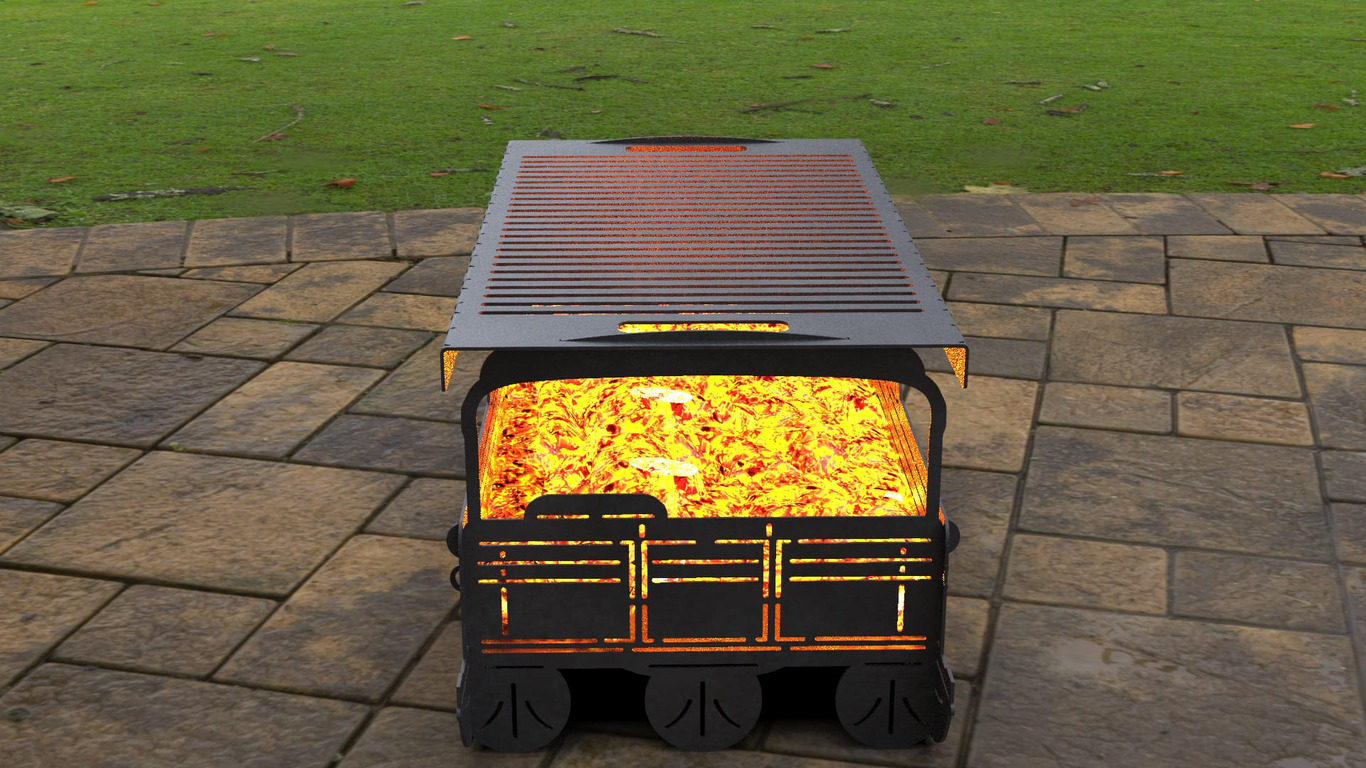 Pontoon Boat Fire Pit Grill. DXF, SVG files for laser, plasma cutting. Фото 6