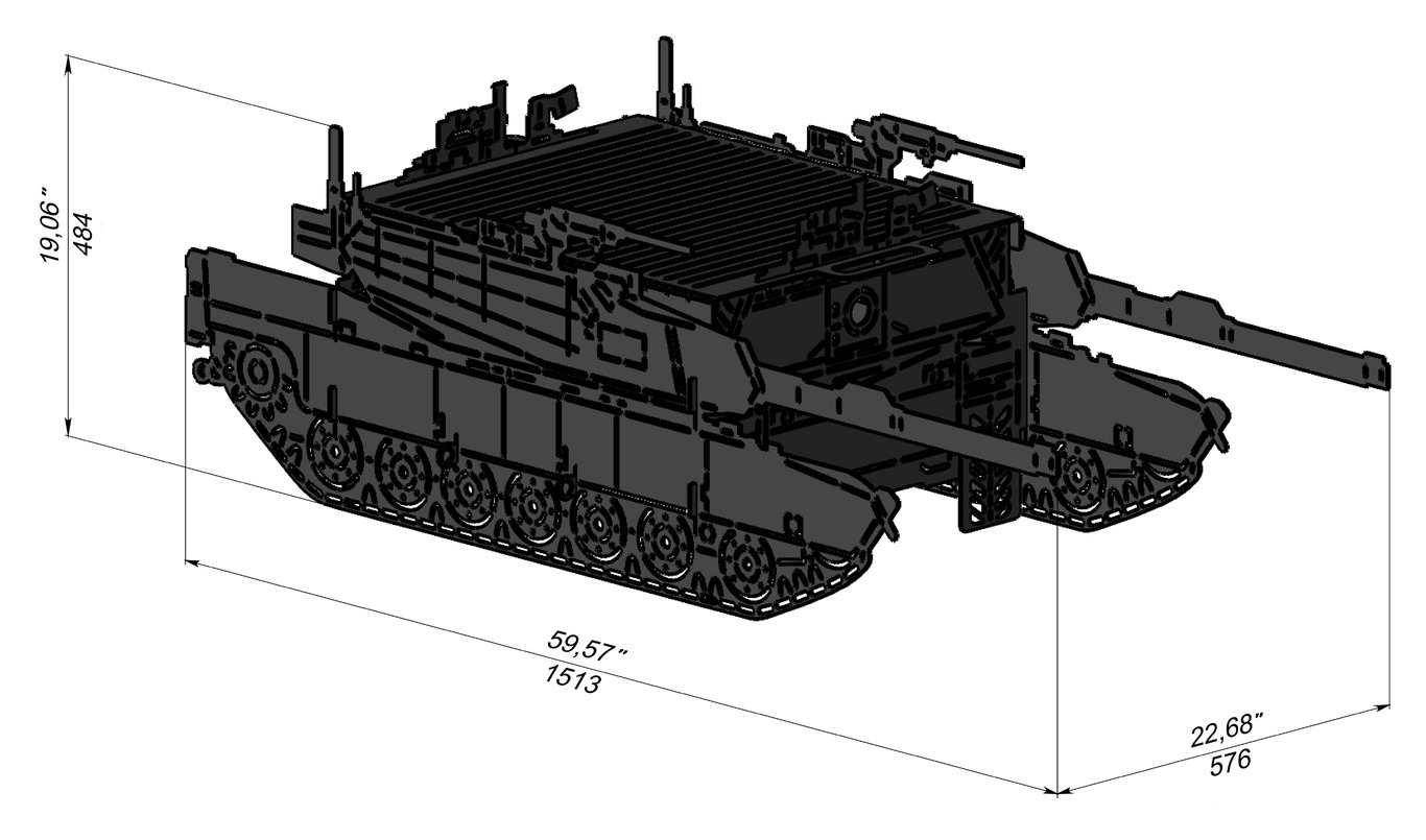 Tank 40" Fire Pit Grill. DXF, SVG files for laser, plasma cutting. Фото 10