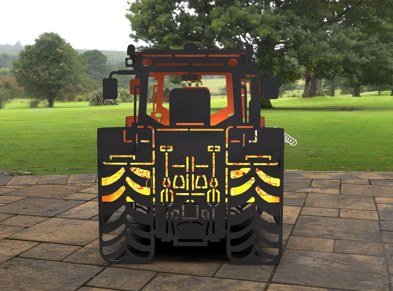 Tractor Fire Pit Grill. DXF, SVG files for laser, plasma cutting. Фото 2