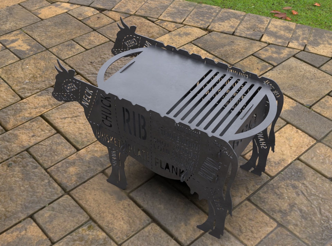 Barbecue a Legna Mucca. File DXF, SVG per taglio laser, plasma. Фото 7