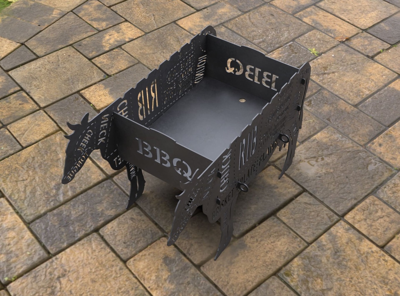Barbecue a Legna Mucca. File DXF, SVG per taglio laser, plasma. Фото 12