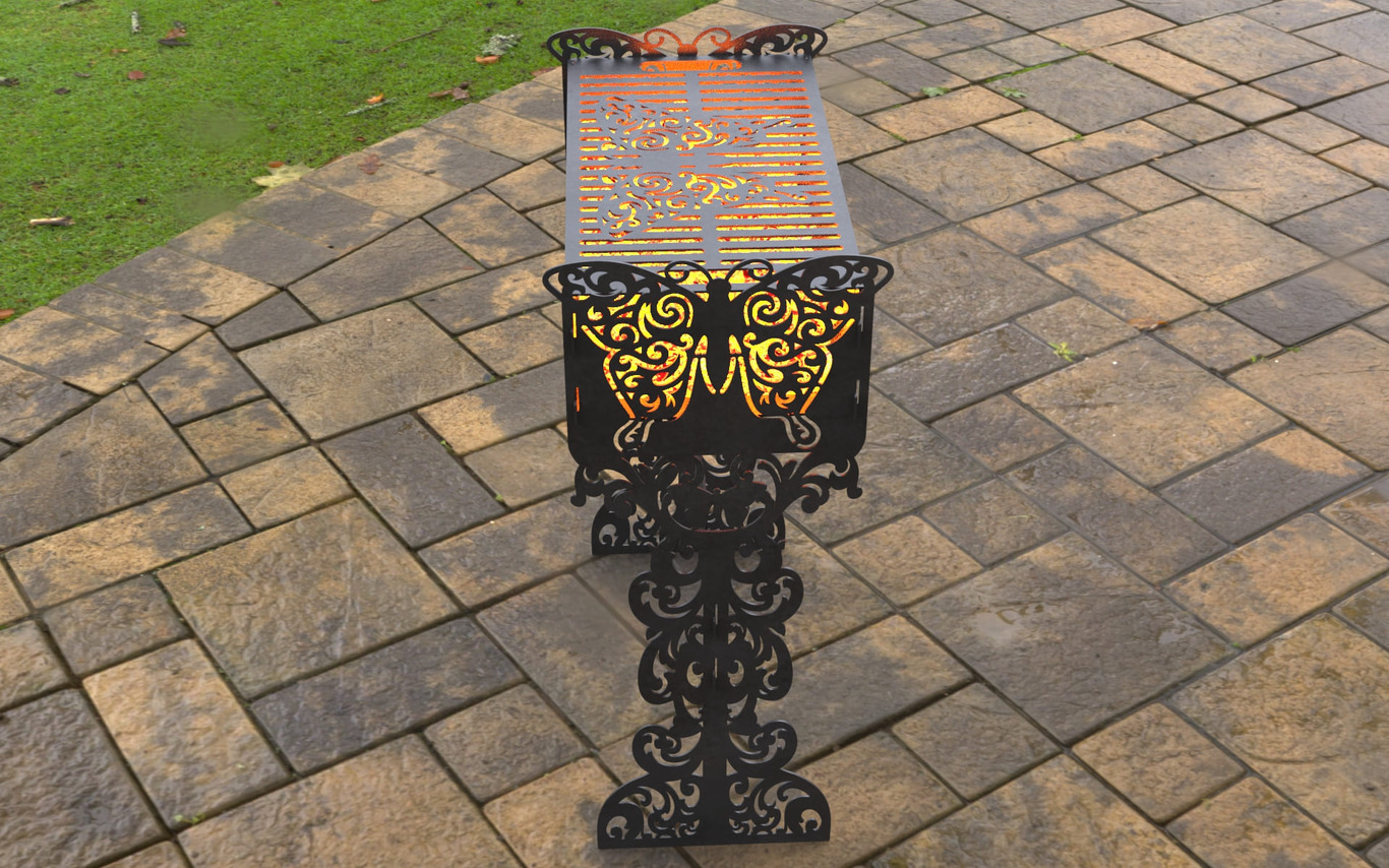 Butterfly Fire Pit Grill. DXF, SVG files for laser, plasma cutting. Фото 2