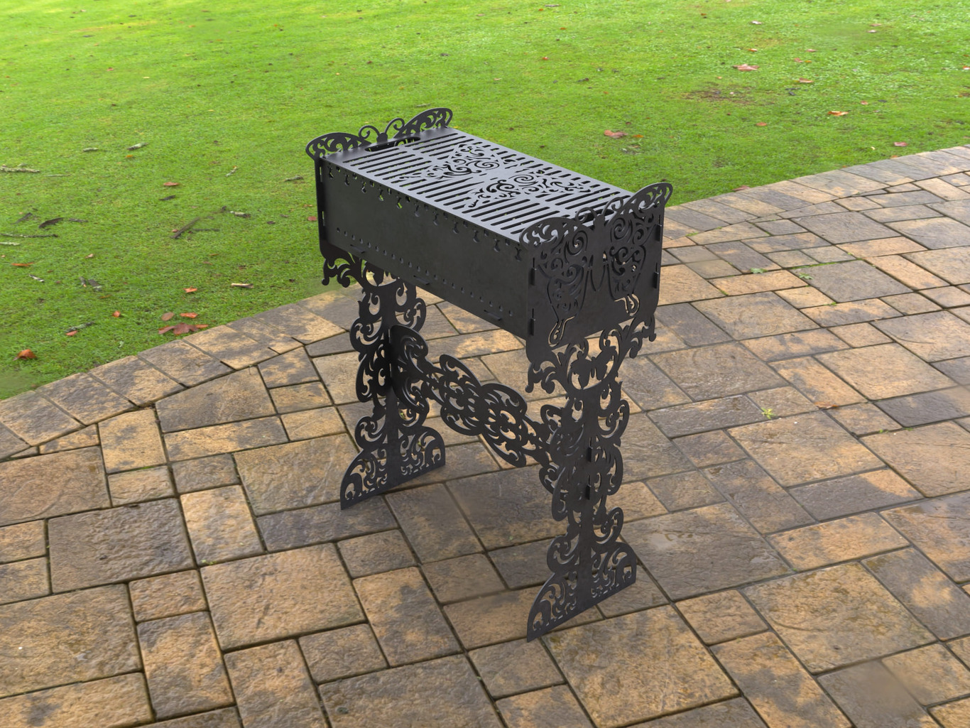 Butterfly Fire Pit Grill. DXF, SVG files for laser, plasma cutting. Фото 4