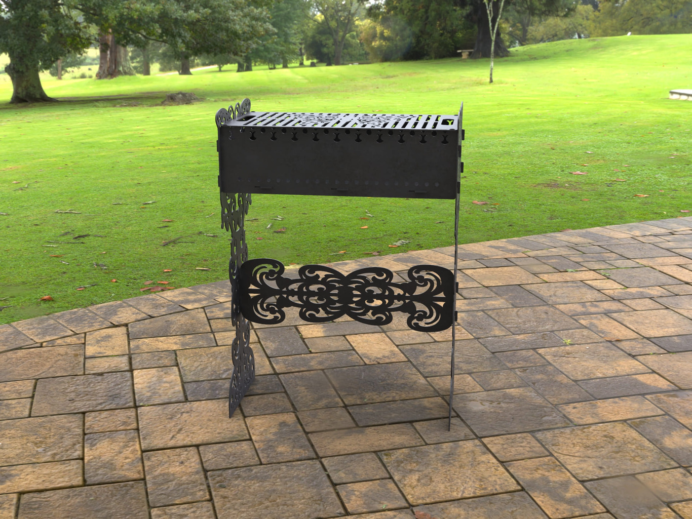 Butterfly Fire Pit Grill. DXF, SVG files for laser, plasma cutting. Фото 6
