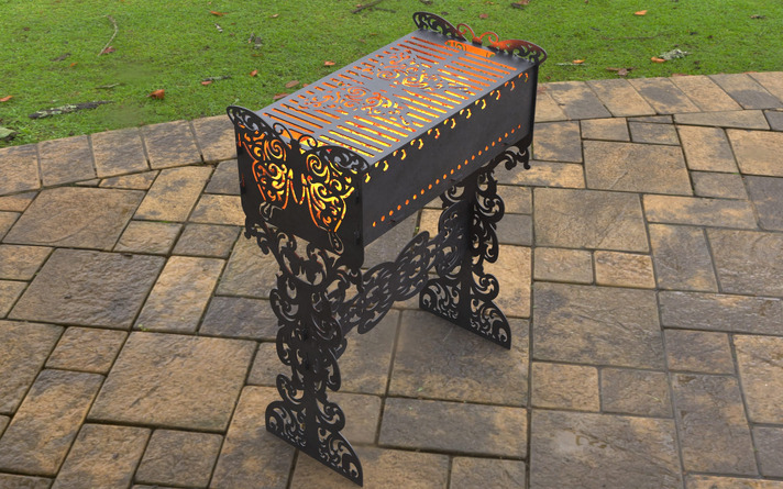 Butterfly Fire Pit Grill. DXF, SVG files for laser, plasma cutting